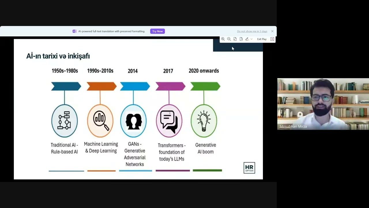 AI dövründə HR: 2026-da real tətbiqlər və kritik bacarıqlar | Mirsübhan Mirzə | HR Option