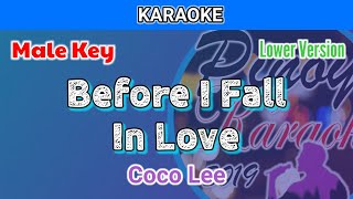 Video thumbnail of "Before I Fall In Love by Coco Lee (Karaoke : Male Key : Lower Version)"