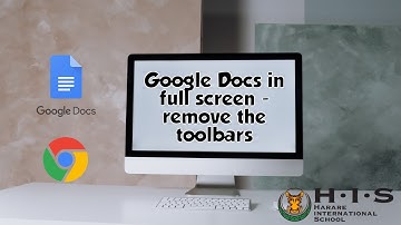 Google Docs and Google Chrome - Remove the toolbars for full screen viewing