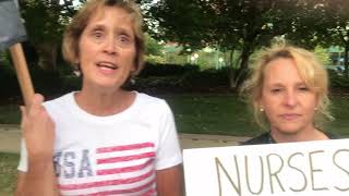 Akron Children's hospital Covid Vacxx mandate protesters