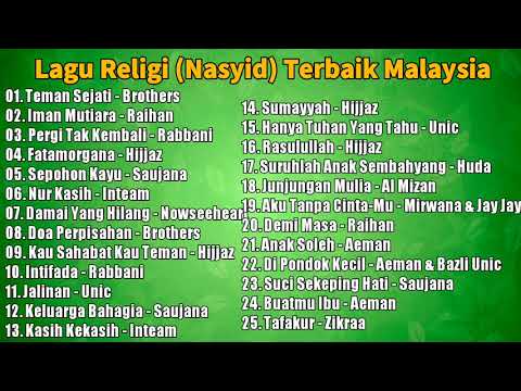 LAGU RELIGI NASYID TERBAIK MALAYSIA SEPANJANG MASA