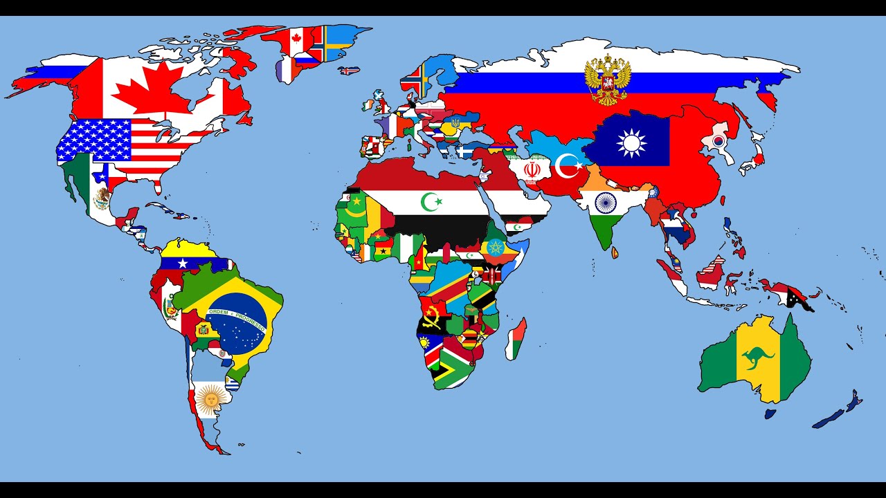 Map Of The World With Flags Alterative world map - The flag map next years