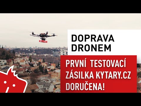 První zásilka doručená dronem pro Kytary.cz