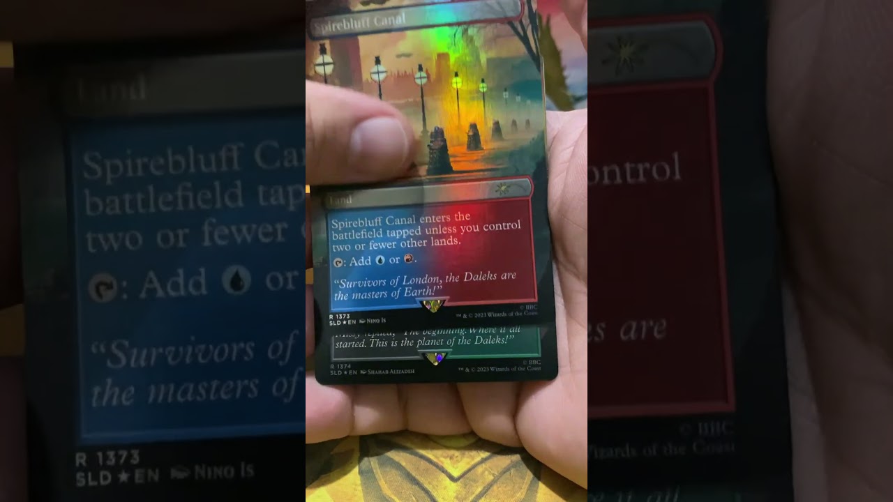 MTG SECRET LAIR x Doctor Who The Dalek lands Foil Edition UNBOXING SPOOKYDROP 2023 