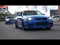 JDM Cars Accelerating at Skylines & Coffee 2019! - R32, R33, R34 GTR, NSX, Chaser, Silvia, 350Z,...