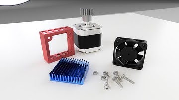 3D Print Stepper Motor Universal 40mm Heat Sink Mount for Fan