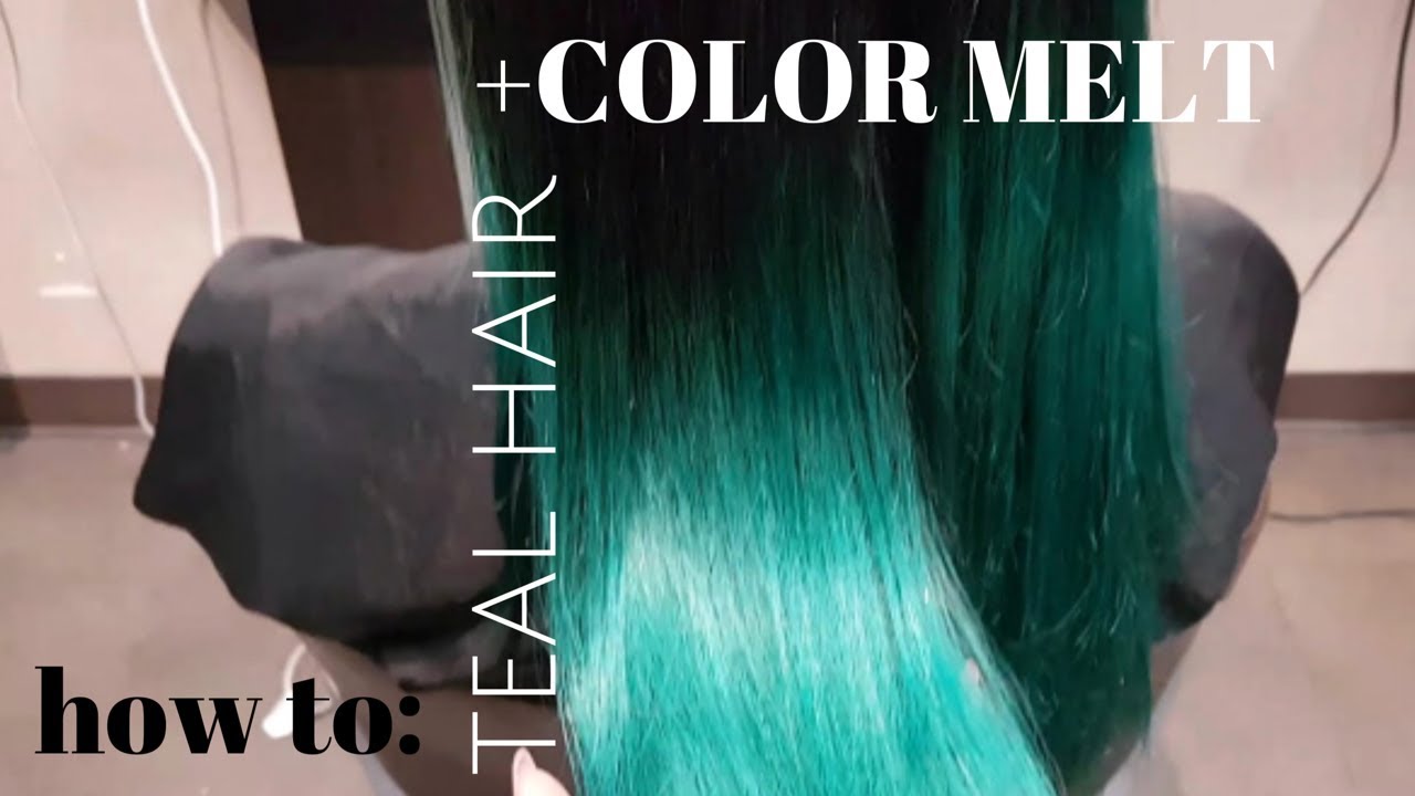 How To Do Teal Hair With A Color Melt Nvenn Hair And Beauty
