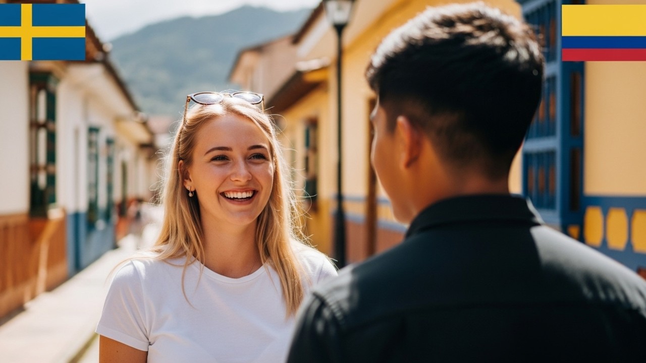 Sueca viaja obligada a Colombia y se enamora de un local en la tierra del café