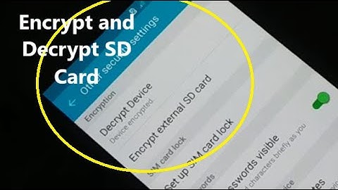 Encrypt and decrypt SD Card on Android Device