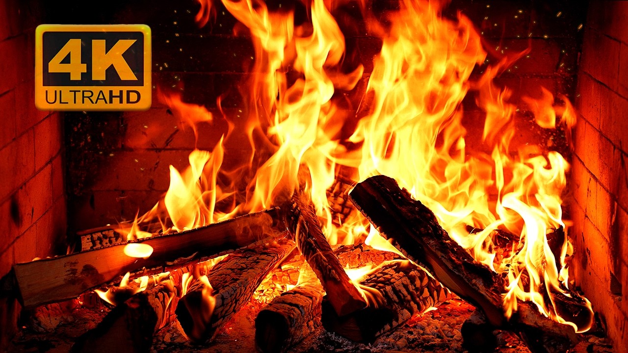 🔥 Уютный камИн 4K (12 ЧАСОВ) — ПотрескИванИе огня И невероятно расслабляющая атмосфера.