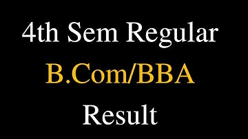 4th Sem Regular B.Com/BBA result| Calicut University