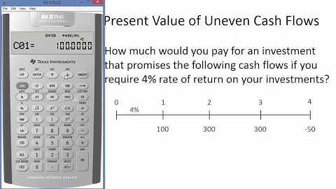 PV of Uneven Cash Flows using the BA II Plus Calculator
