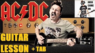 AC/DC - PLAYING WITH GIRLS - GUITAR LESSON + TAB