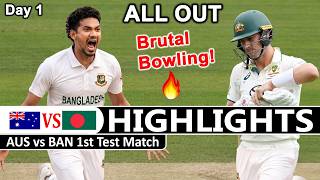 Australia vs Bangladesh 1st Test Match Day 1 Highlights 2026 | Aus Vs Ban Highlights