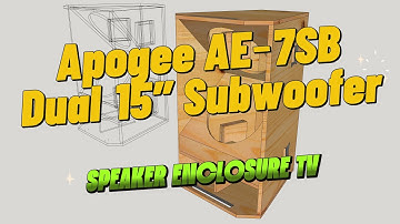 Apogee AE‑7SB Dual 15″ Subwoofer Enclosure | 3D Modeling in SketchUp #speakerenclosuretv