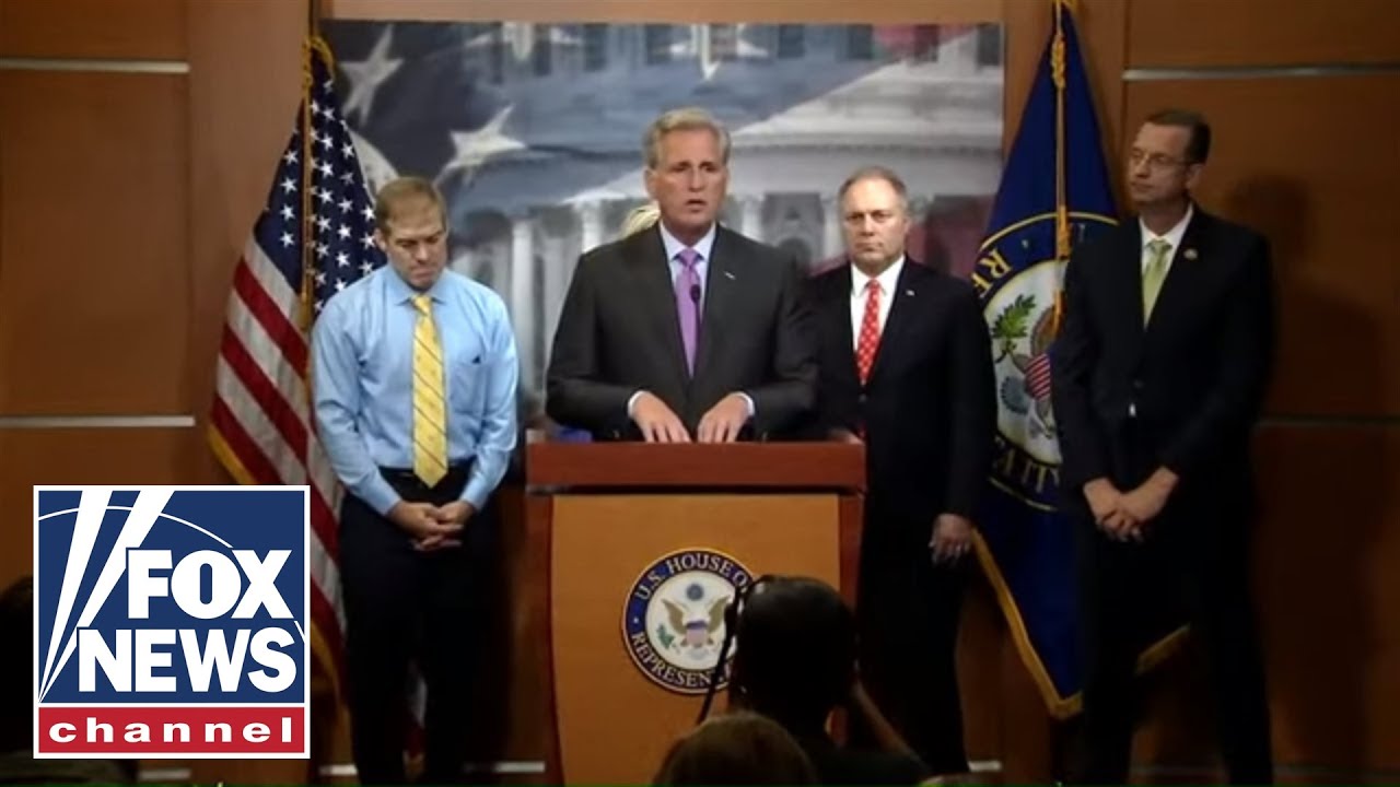 House Republicans blast Dems' impeachment inquiry in fiery press conference