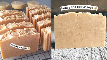 🍯 Honey and oat cold process soap with beeswax