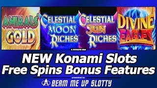 New Konami Slot Bonuses - Animals' Gold, Celestial Moon/Sun Riches and Divine Eagles