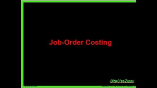 Job Order Costing