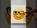 Coloring Cool Sunglasses Emoji Ink Art Process #Cute #Drawing #Art #Funny #Trending #AnimeArt