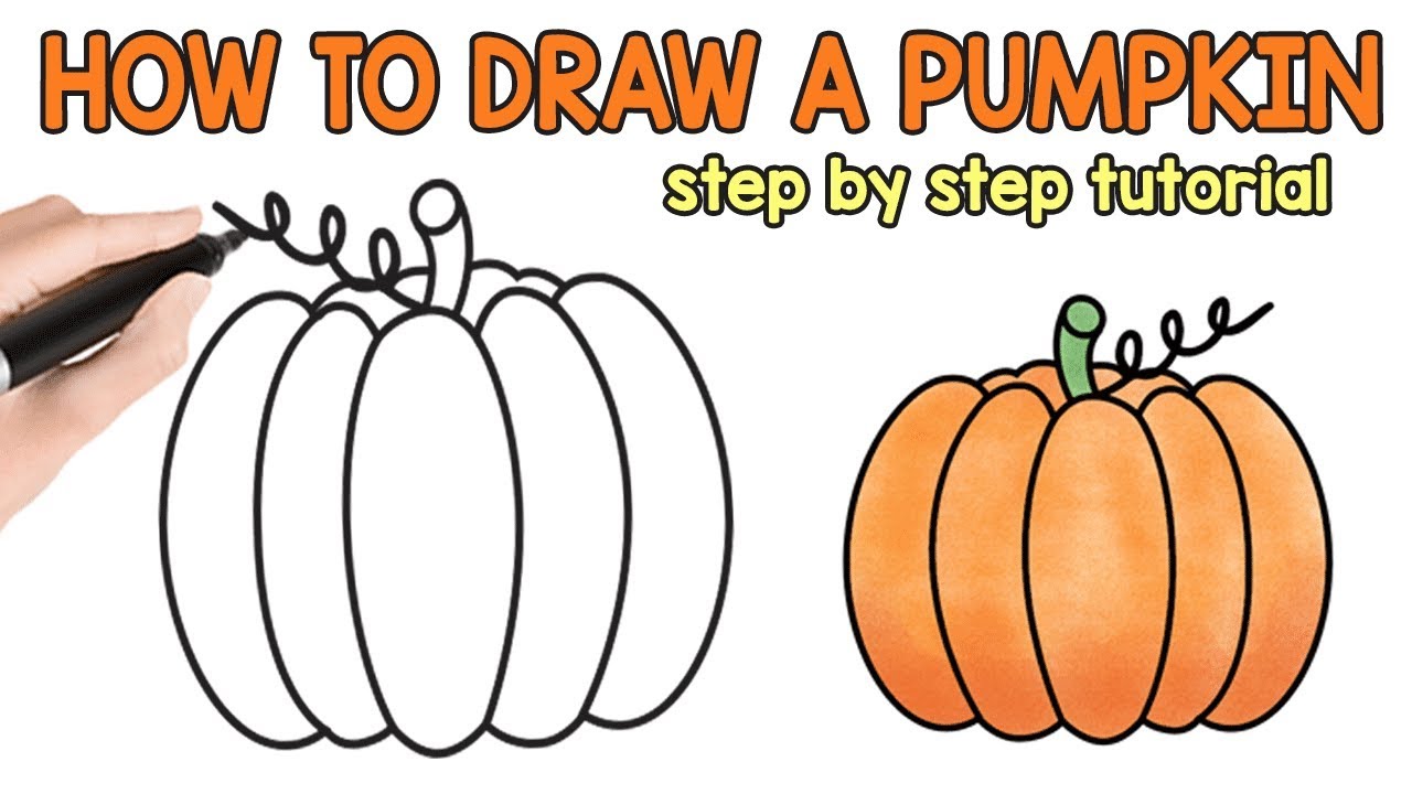 How to Draw a Pumpkin Tutorial on YouTube