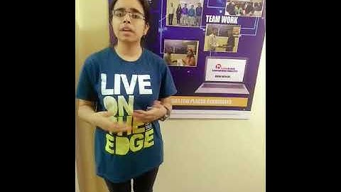 Testimonial by student