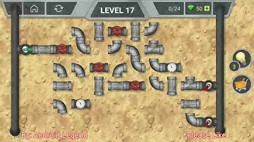 Pipeline Level 17 All 3 stars By Pixign, Android Solution