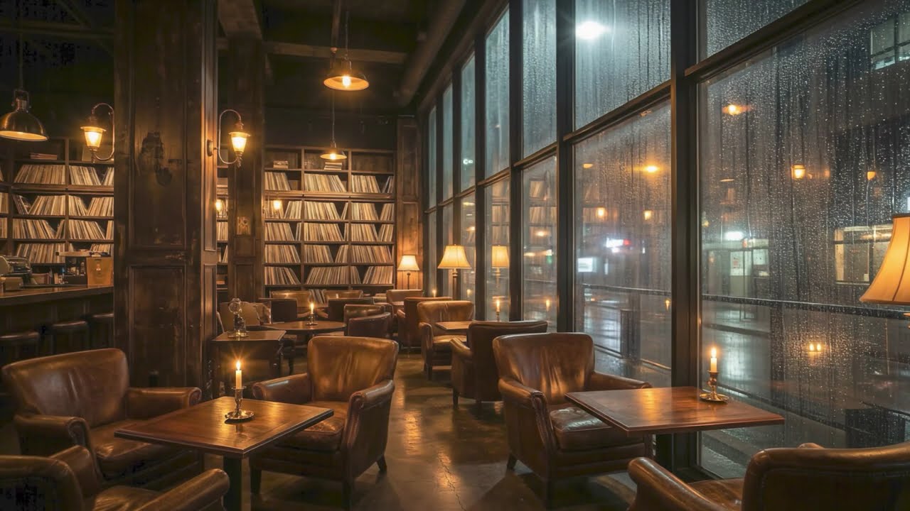 4K [1HOUR] Rainy Night Jazz 🌧️ Smooth Jazz for Relaxation & Chill