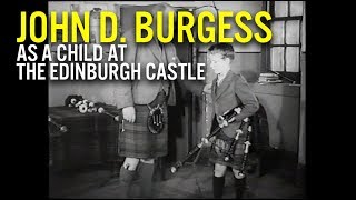 John D. Burgess as a child at the Edinburgh Castle