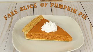 REALISTIC FAKE PUMPKIN PIE SLICE