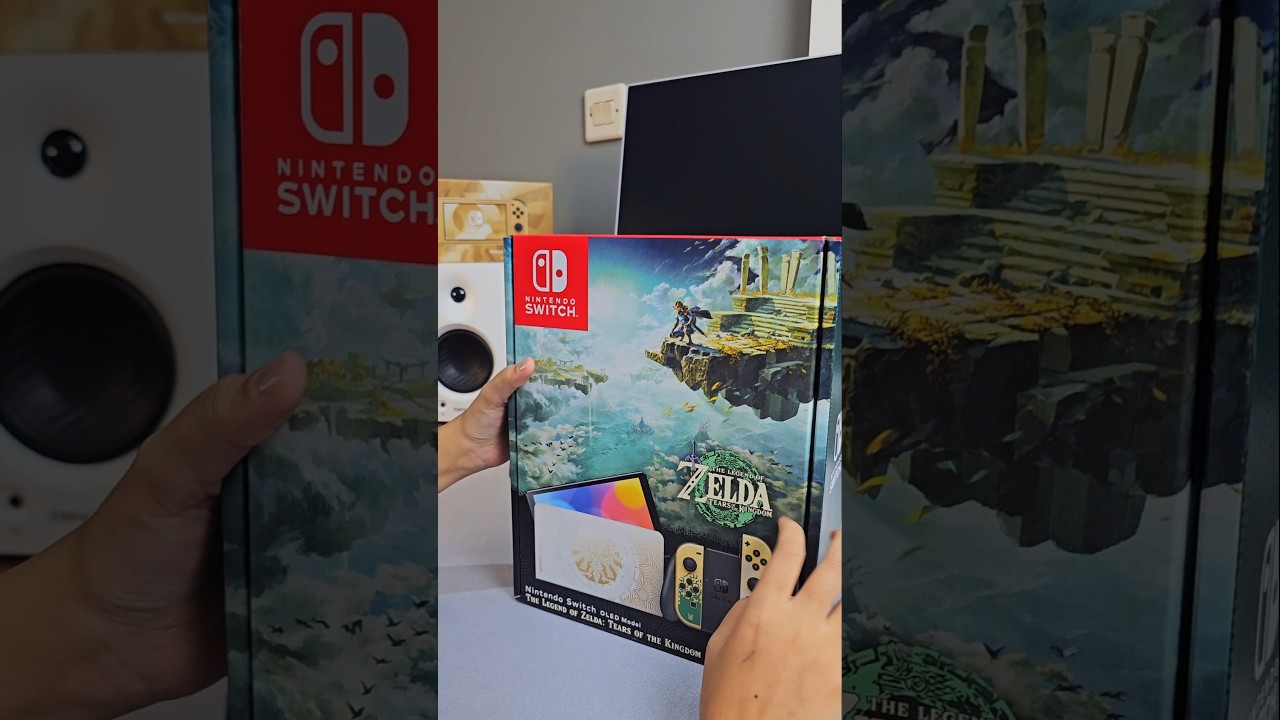 Unboxing Nintendo Switch Oled Zelda Tears of the Kingdom Special Edition