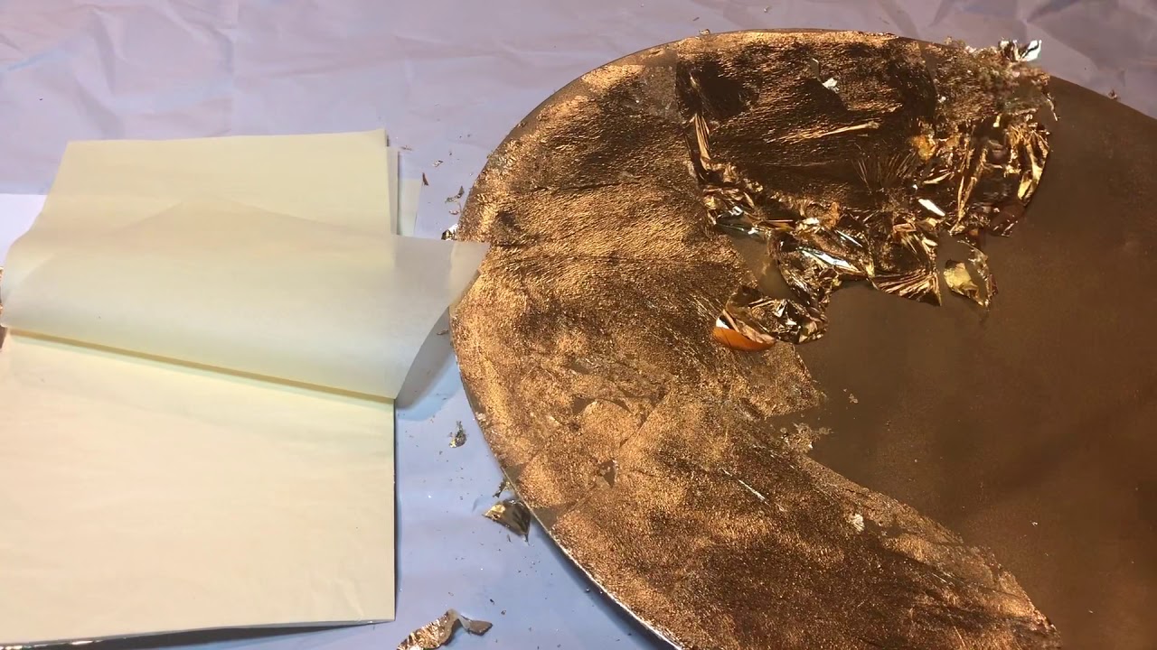 DIY Gold Leaf Wall Decor/how to Gold Leaf YouTube