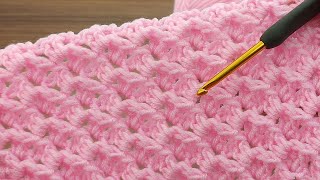 Amazing 💯👌pink color Very easy crochet filled pistachio baby blanket model online tutorial