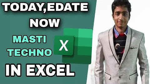 TODAY, EDATE AND NOW USE IN EXCEL FORMULAS|  EXCEL formulas use #marketingfundas #video