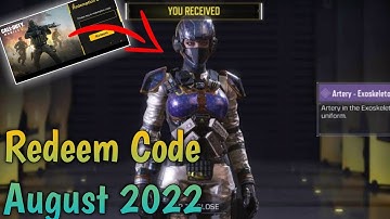 August Redeem Code Codm 2022 | Codm Codes 2022 | Today Redeem Code Codm | New Redeem Code Codm 2022