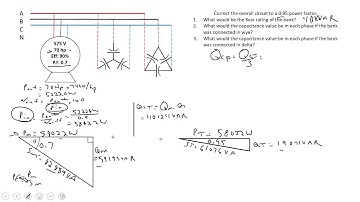 Three Phase Power Factor Correction Example 3