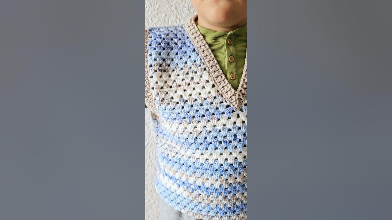 PARTE 1 DE 2 CHALECO UNISEX CON CAPUCHA A CROCHET., Labores Angélika