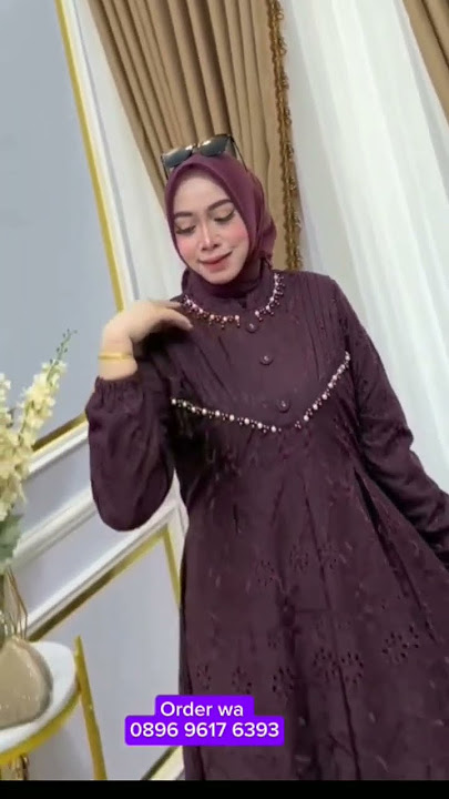 Mode Gamis Dres Katun Bordir Terbaru Cantik Elegant. katbol. 335 k