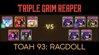Cầy tay TOA HARD với 3 Grim Reaper ! Vượt ải 93 Ragdoll cực kỳ dễ dàng ! Summoners war - MAVtv