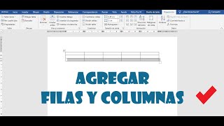 Agregar FILAS Y COLUMNAS a tabla de Word ya insertada