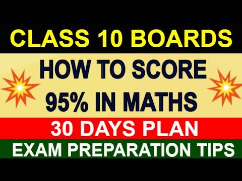 How To Score More Than 95% In Maths | Class 10 Boards | Board Exam 2020 ...