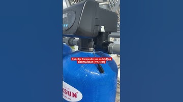 3 cột lọc nước phèn composite van xả tự động cấp cho máy năng lượng mặt trời