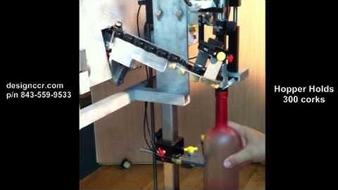 Bottle corking machine with Hopper/Feeder corkmaster model D
