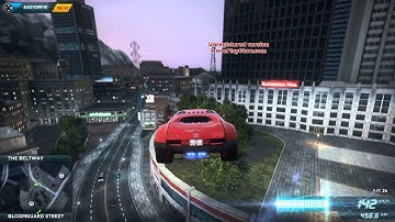 need for speed most wanted 2012  bugatti veyron super jump in hd