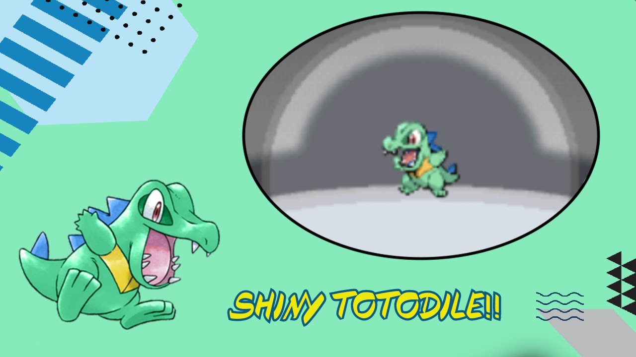 Shiny Totodile In Pokemon HeartGold! ONLY 781 SR's!! YouTube