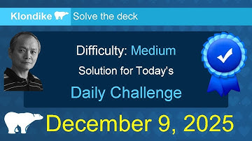 Microsoft Solitaire Collection: Klondike - Medium - December 9, 2025