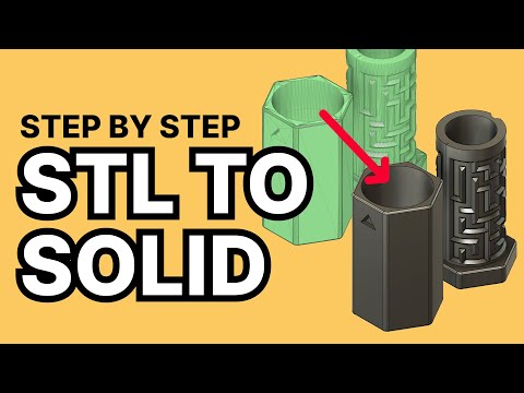 Convert STL Mesh to a Solid Body in Fusion 360 (2021)