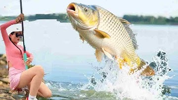 Một người phụ nữ xinh đẹp đã đổi cá lấy bữa ăn, bắt được 8 con cá lớn với giá 100 nhân dân tệ!