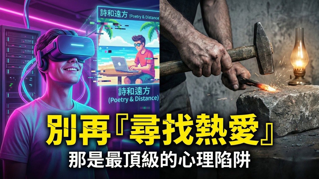 「做你熱愛的事」是通往地獄的特快車：揭開現代人焦慮、躺平的底層邏輯 | 職業倦怠 | 尋找熱愛 | 活在當下 | 拒絕內耗 | 焦慮治愈 | 心流 | 佛法智慧 | 實修 | 覺知 | 職場生存法則