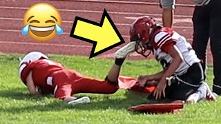 Football Cleat STUCK in Face Mask!